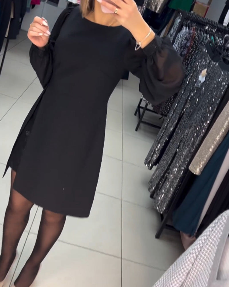 Eva | Elegant ensfarvet sommerkjole