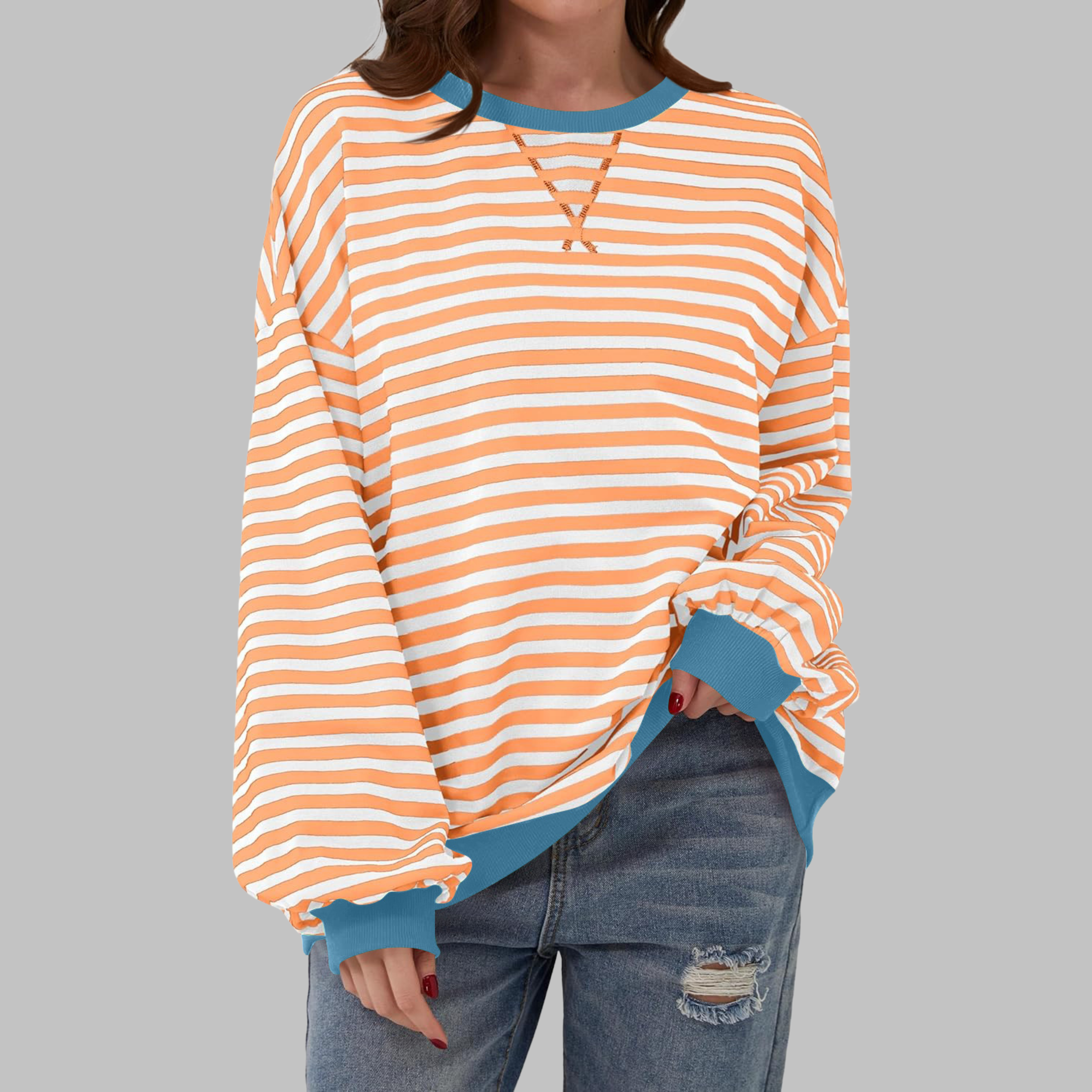 Amelia™ – Blødstrikket stribet sweater