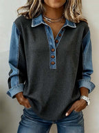 Fleur | Stilfuld farveblokeret sweater