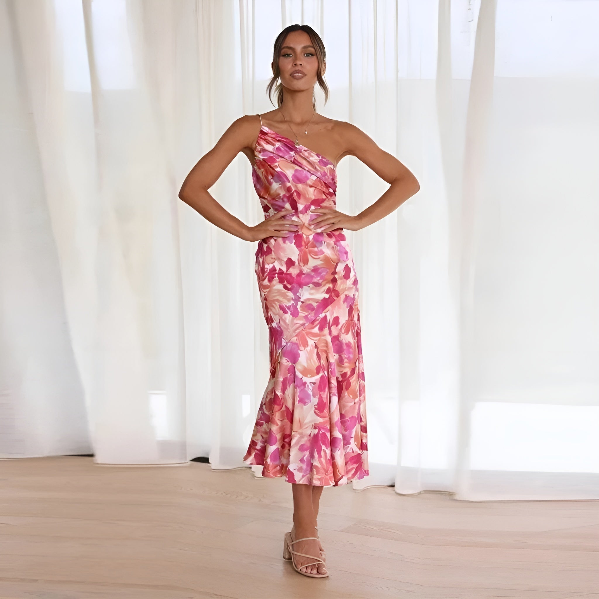 Laluna® | Elegant Maxikjole med Blomsterprint