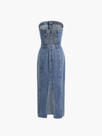Sanne | Midikjole i denim
