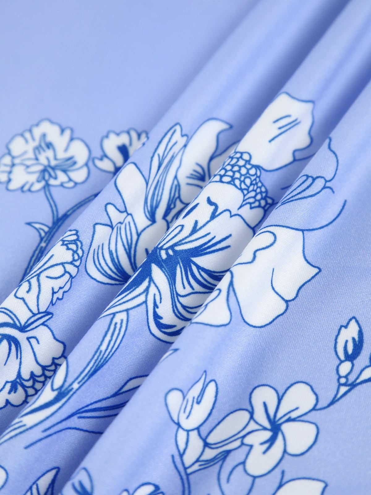 Fleur | LANG KJOLE MED BLOMSTERPRINT