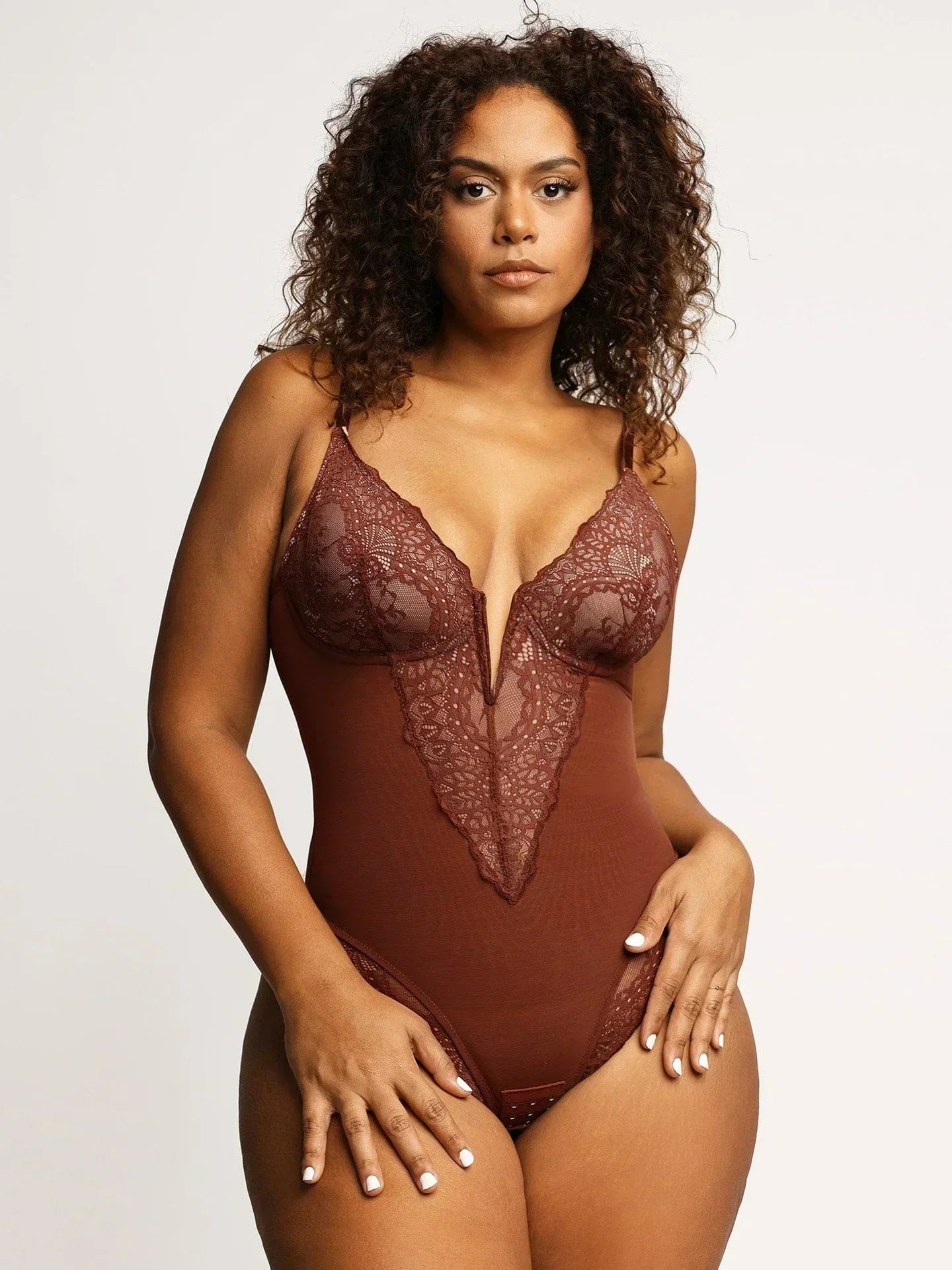 Laluna® | Bodysuit med dyb V-udskæring