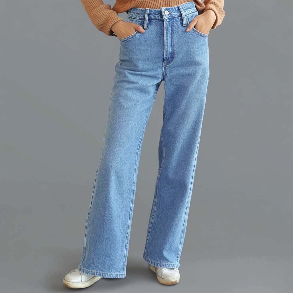 Laluna® | Blå straight jeans