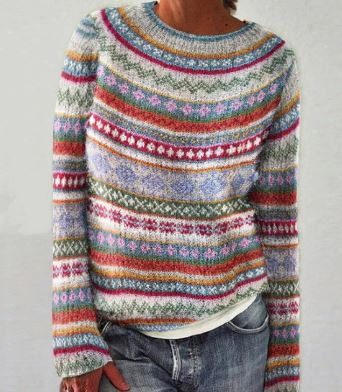 Jessie | Farverig vintage sweater