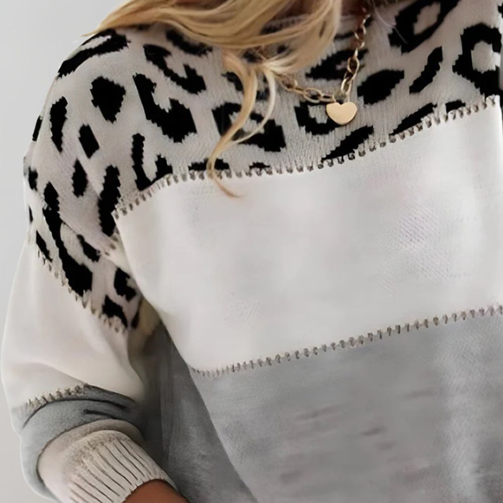 Laluna® | Trendy Sweater med Leopardprint