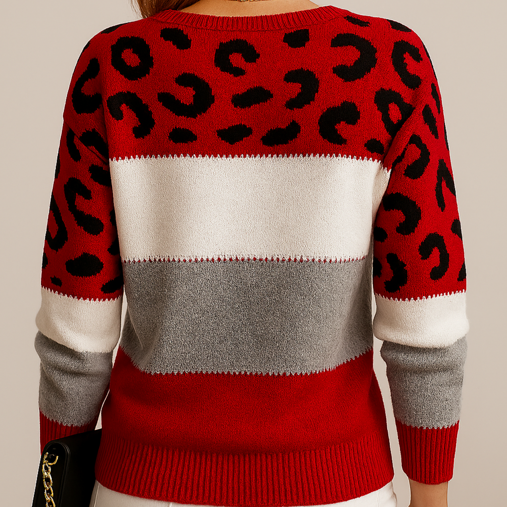 Laluna® | Trendy Sweater med Leopardprint
