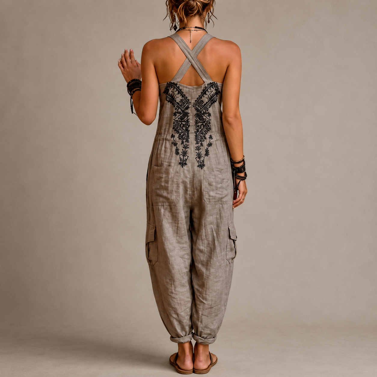 Astrid | Broderet Bohemien Jumpsuit