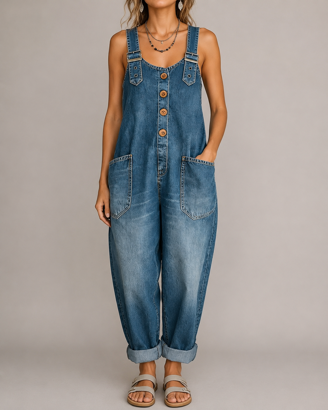 Sanne | Denim Overall