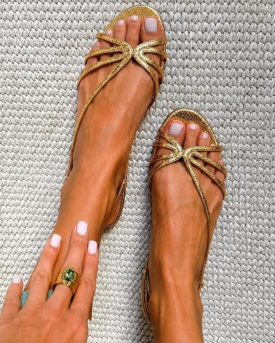 Ginevra | Gyldne Elegante Sommersandaler