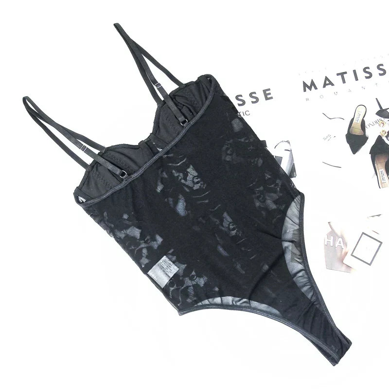 Laluna® | Broderet Korset Bodysuit