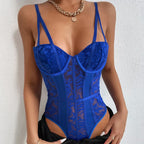 Laluna® | Broderet Korset Bodysuit