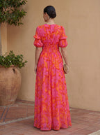 Olivia | Sommer maxikjole med blomsterprint