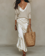 Anne | Satin Midi Kjole