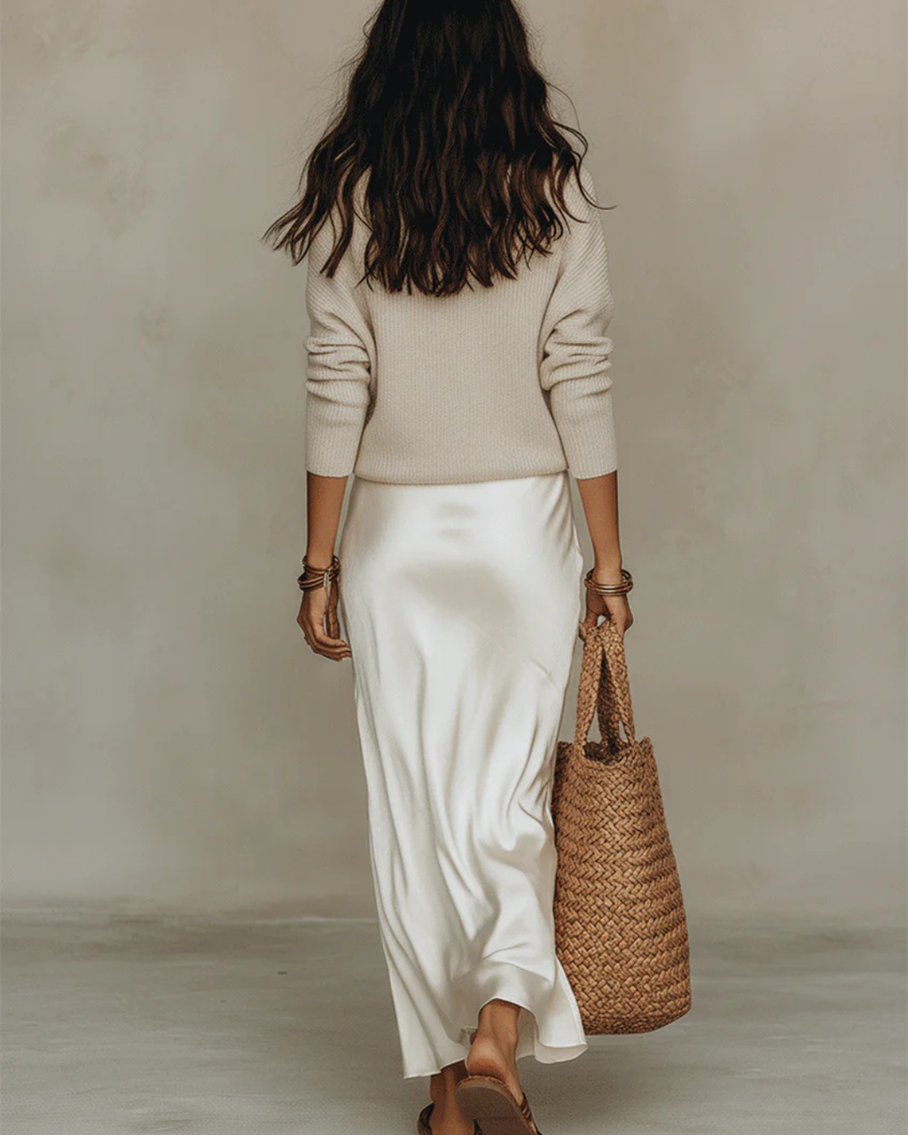 Anne | Satin Midi Kjole