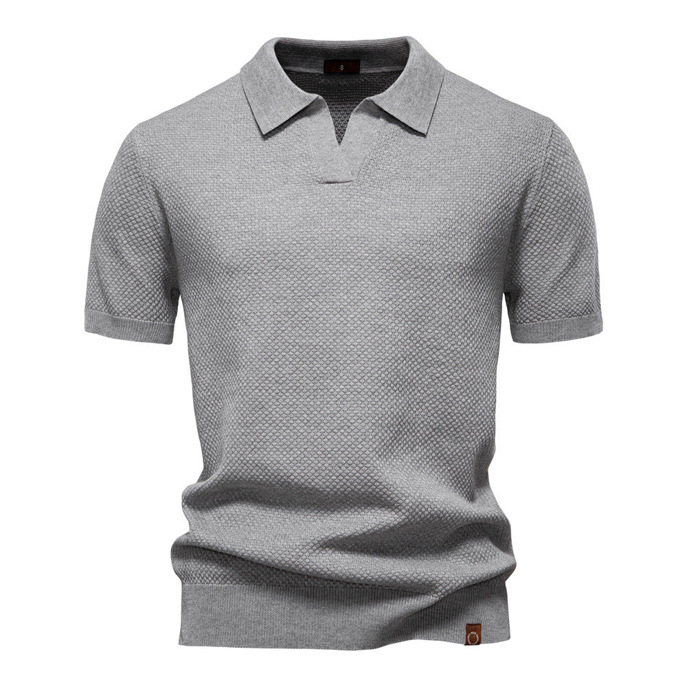 Elegance Polo | Poloshirt med åben krave og let struktur