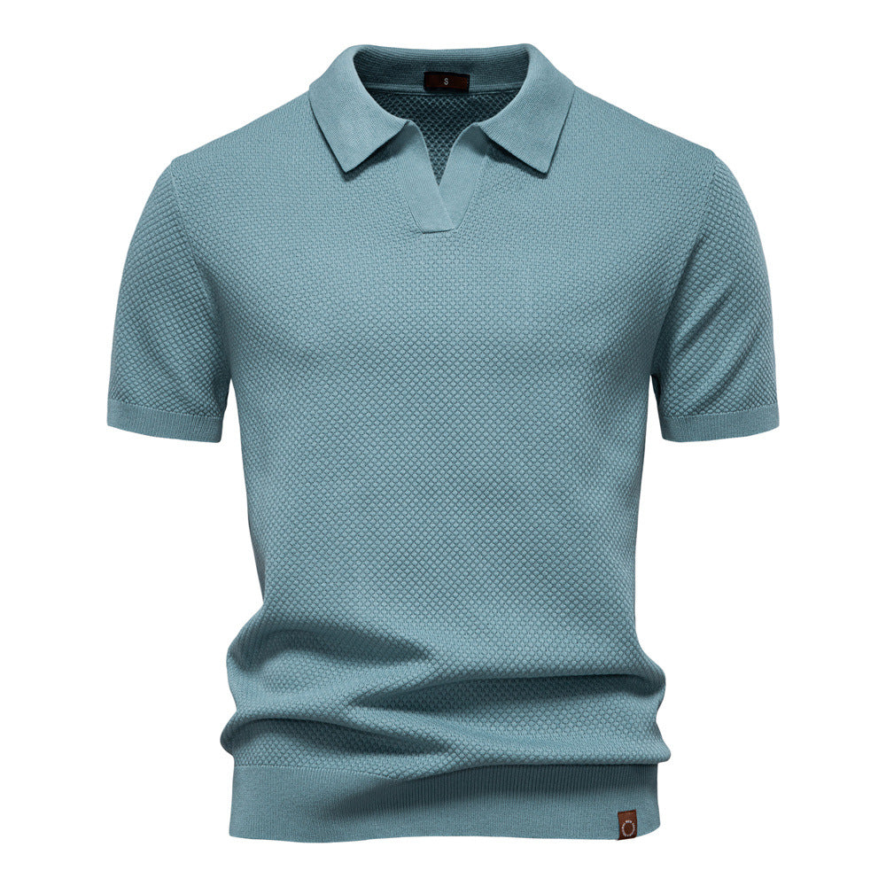 Elegance Polo | Poloshirt med åben krave og let struktur