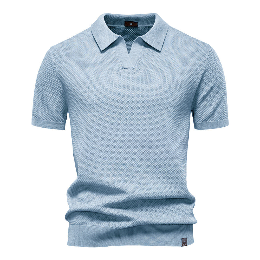 Elegance Polo | Poloshirt med åben krave og let struktur