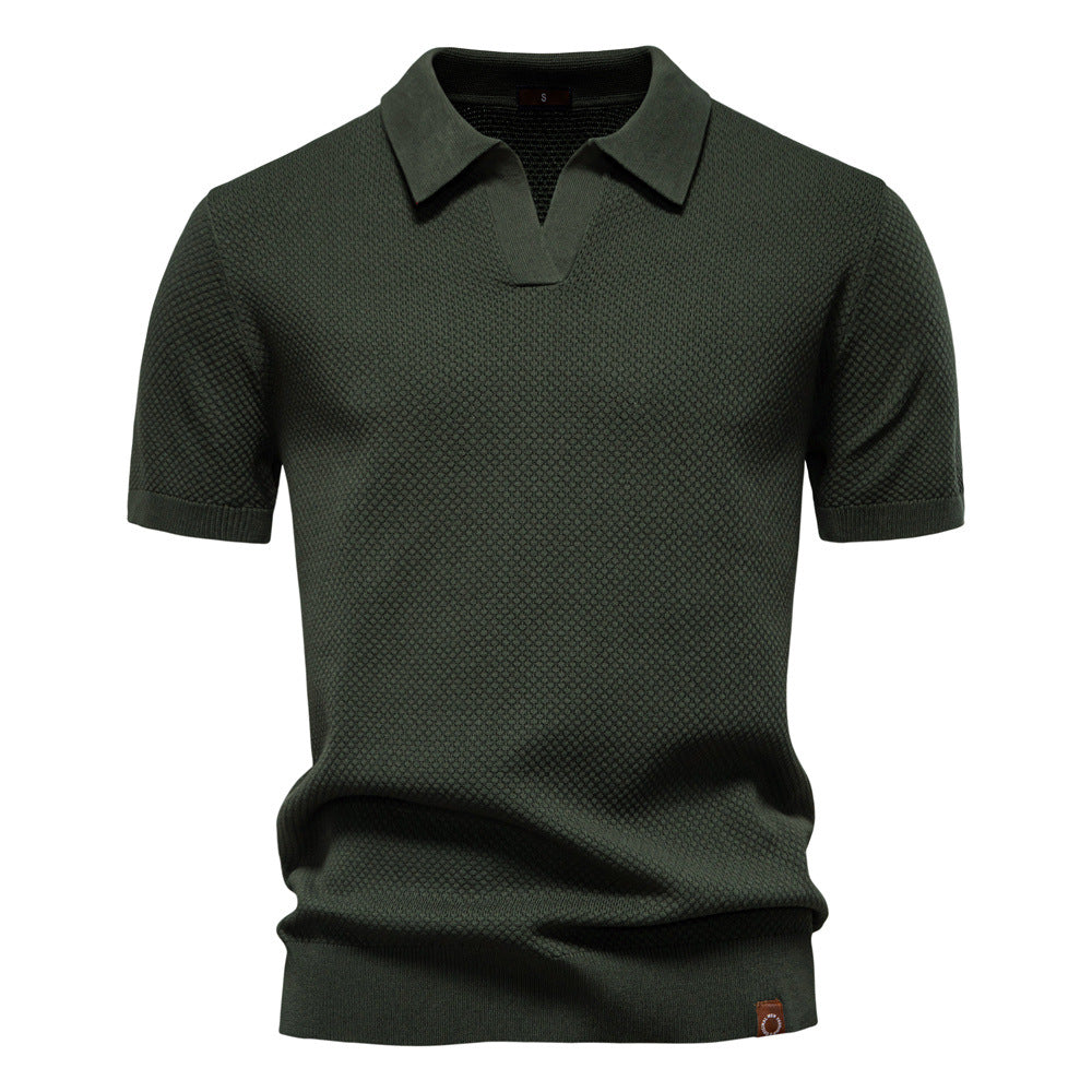 Elegance Polo | Poloshirt med åben krave og let struktur
