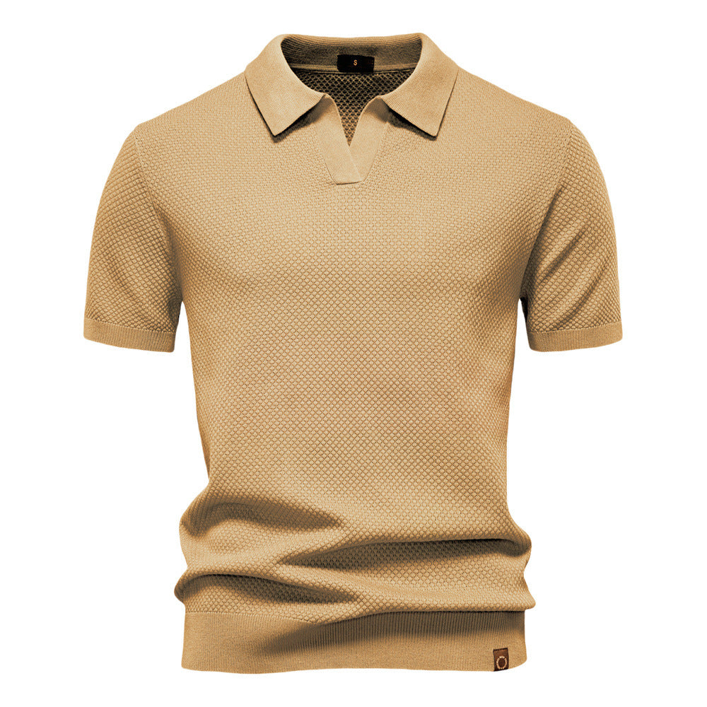 Elegance Polo | Poloshirt med åben krave og let struktur