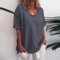 Rummelig hør T-shirt