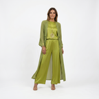 Helena | Satin-sæt i 3 dele med en let cardigan - Elegance og Komfort