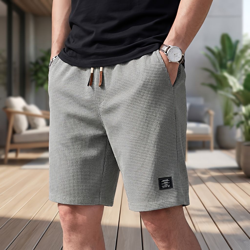 Korte shorts til mænd | Komfortable sommershorts med elastisk talje | 1+1 GRATIS
