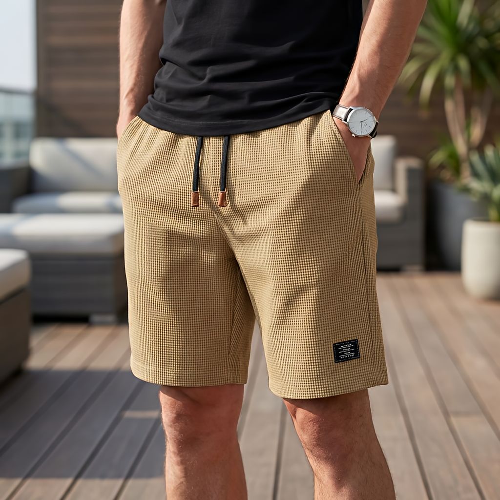 Korte shorts til mænd | Komfortable sommershorts med elastisk talje | 1+1 GRATIS