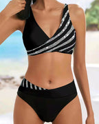 Mona - Trykt bikini i varme nuancer