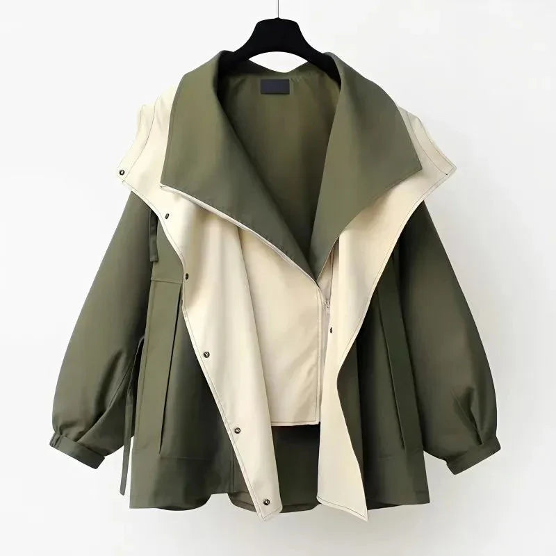 Emma | Moderne Tosfarvet Trenchcoat