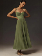 Anouk | Elegant grøn maxikjole
