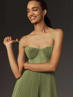 Anouk | Elegant grøn maxikjole