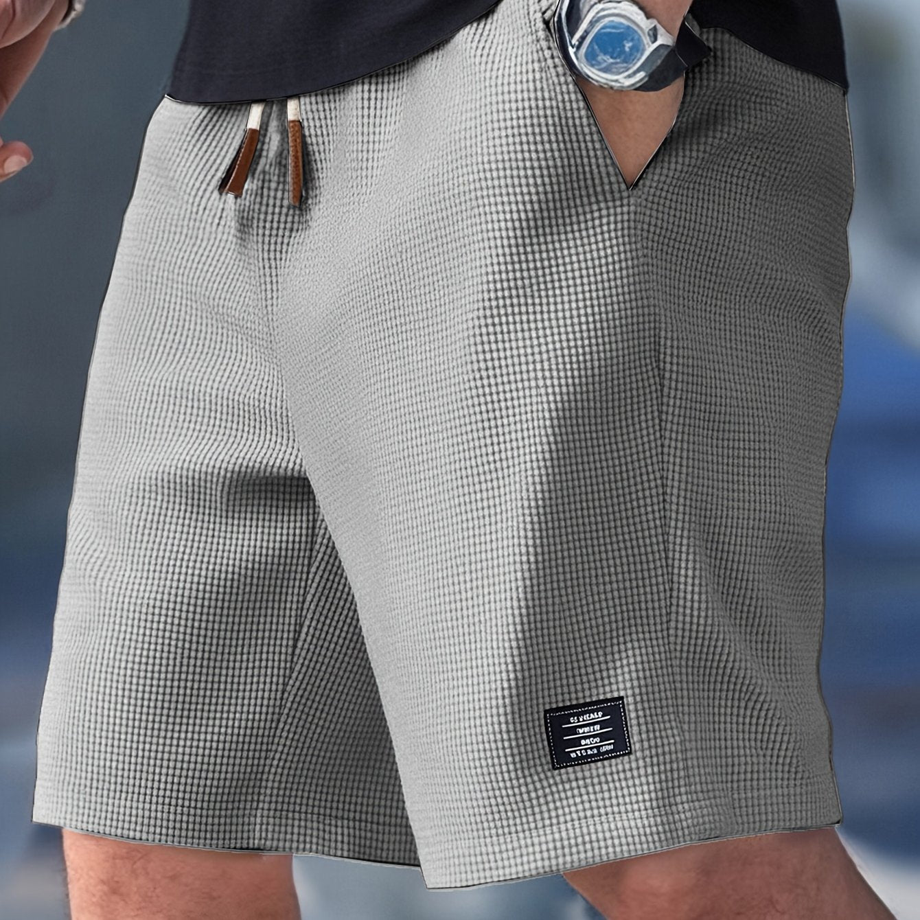 Korte shorts til mænd | Komfortable sommershorts med elastisk talje | 1+1 GRATIS