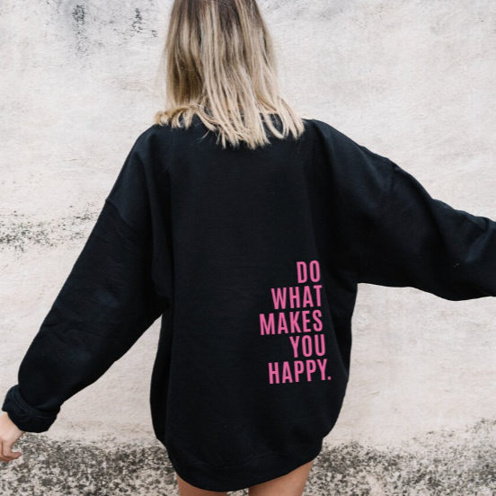 Happiness | Oversized Hættetrøje