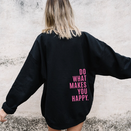Happiness | Oversized Hættetrøje