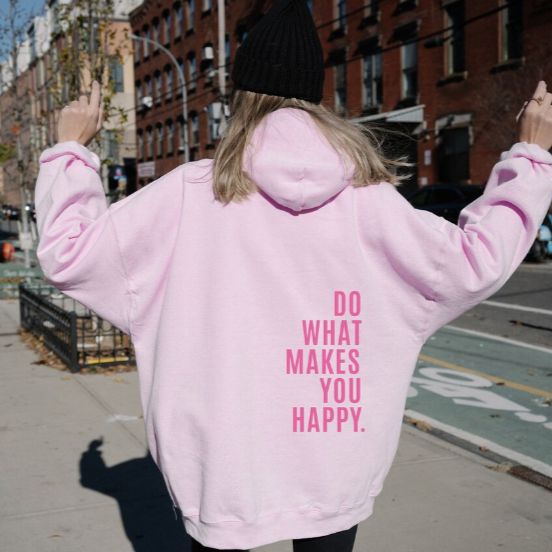 Happiness | Oversized Hættetrøje