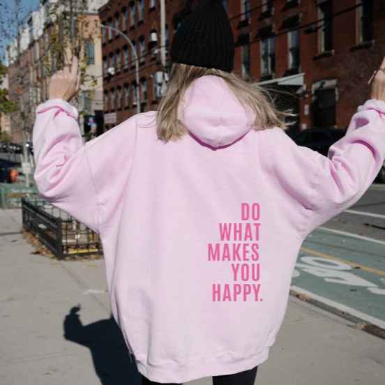 Happiness | Oversized Hættetrøje