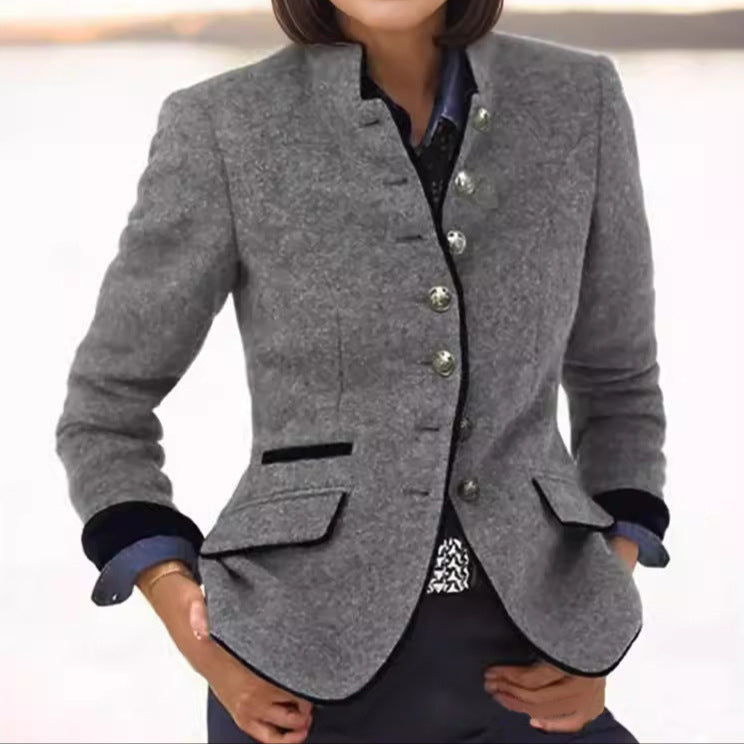 Anna | Elegant struktureret blazerjakke