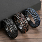 Ragnar Armbånd - Flettet Viking Armbånd i Læder (1+1 Gratis)