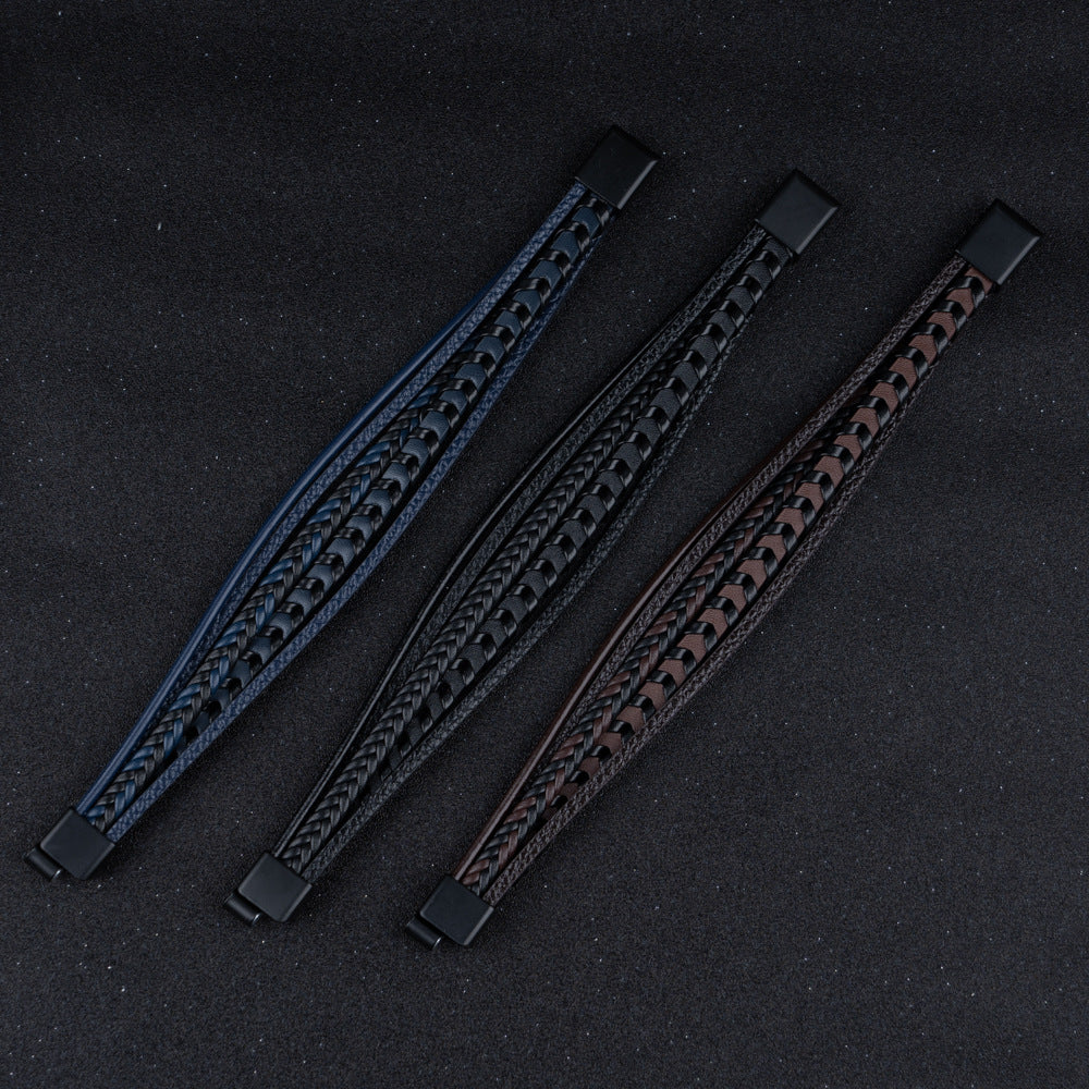 Ragnar Armbånd - Flettet Viking Armbånd i Læder (1+1 Gratis)