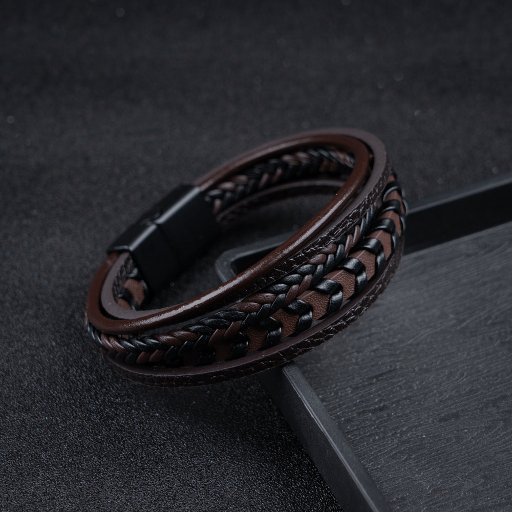 Ragnar Armbånd - Flettet Viking Armbånd i Læder (1+1 Gratis)