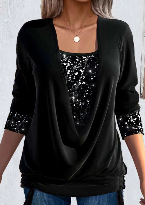 Ariellea™ – Blusa suave y drapeada con tacto sedoso