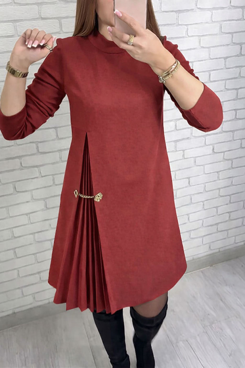 Isabelle™ – Elegant kjole med plisseret detalje