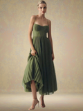 Anouk | Elegant grøn maxikjole