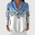 Alora | Blomstersweater med blød halsudskæring