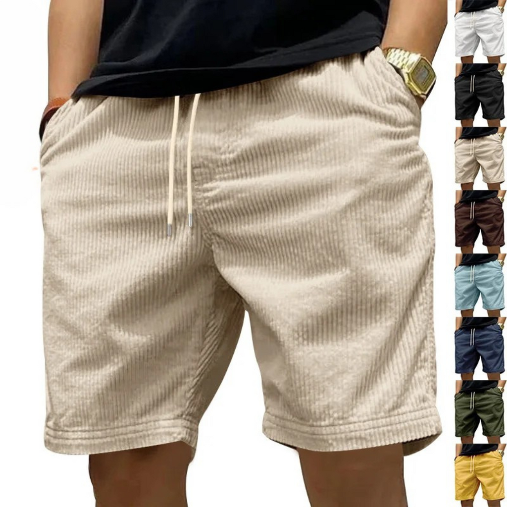 Anna | Ribbet fløjls shorts