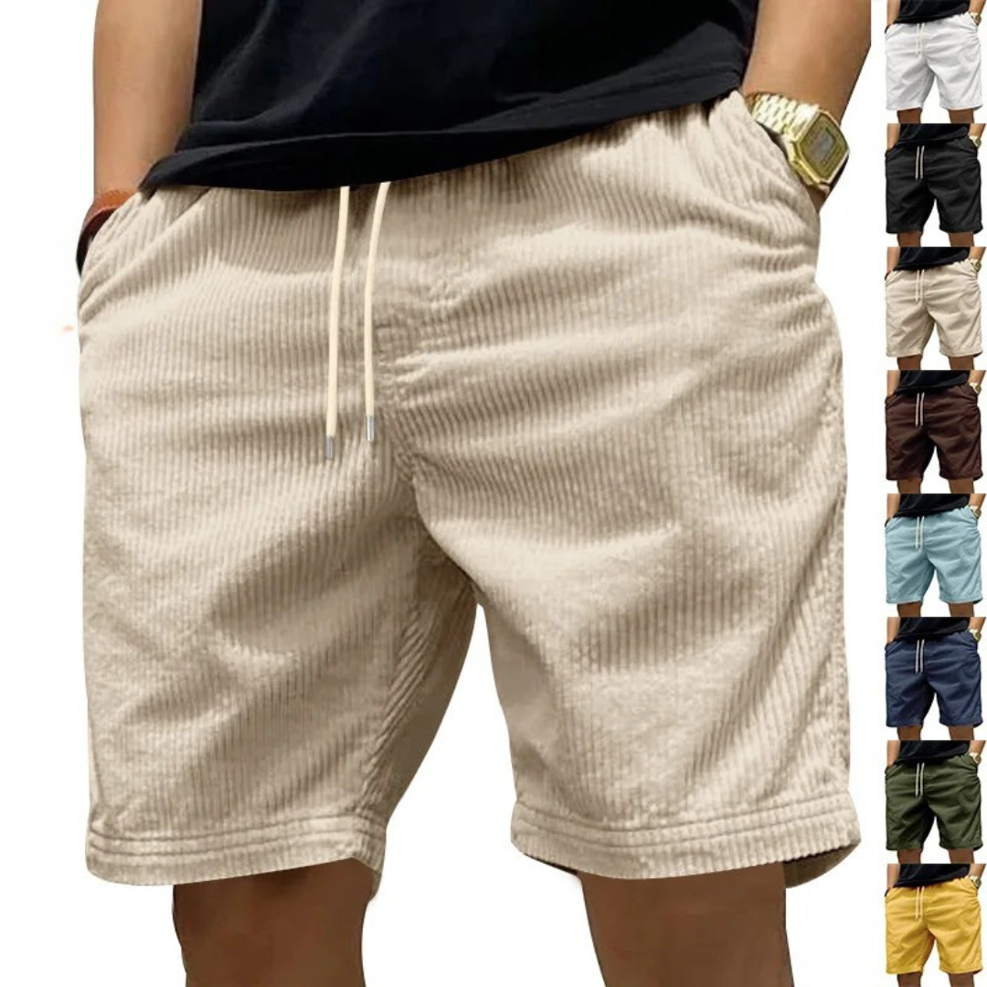 Anna | Ribbet fløjls shorts