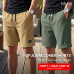 Korte shorts til mænd | Komfortable sommershorts med elastisk talje | 1+1 GRATIS