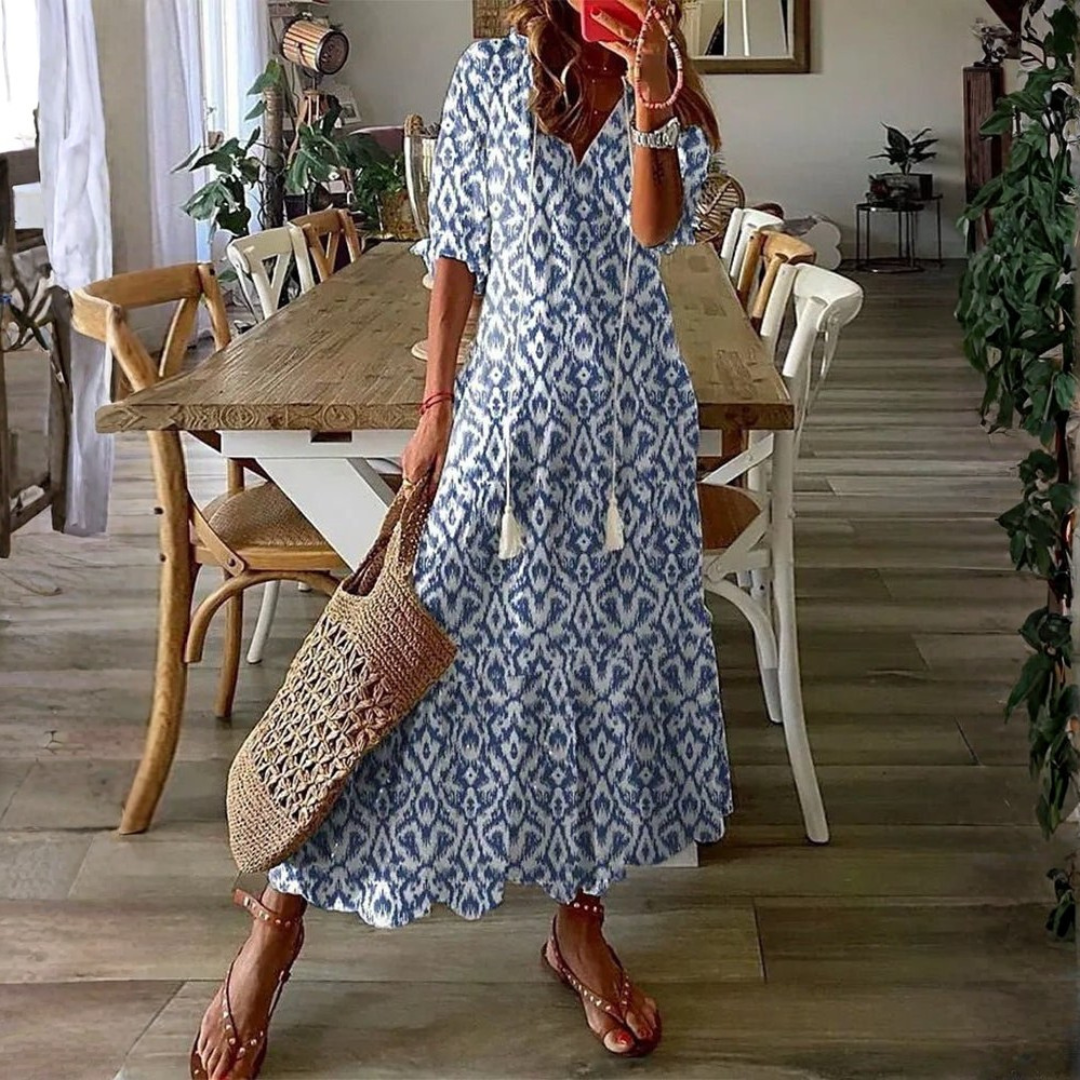 Lisa | Afslappet boho midikjole
