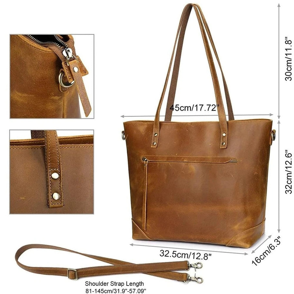 LALUNA® | VINTAGE LÆDERHANDTASKE